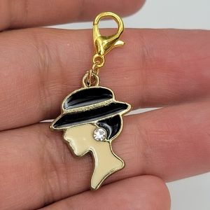 Clip On Lady women charms girl charms planner charms clipon bracelet charms